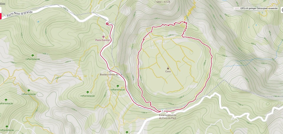 Kap Verde - Santo Antão - De Wee ronderem de Krater Cova; 3,1 km
