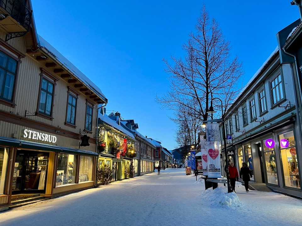 Norwegen - Lillehammer - Downtown Lillehammer. 