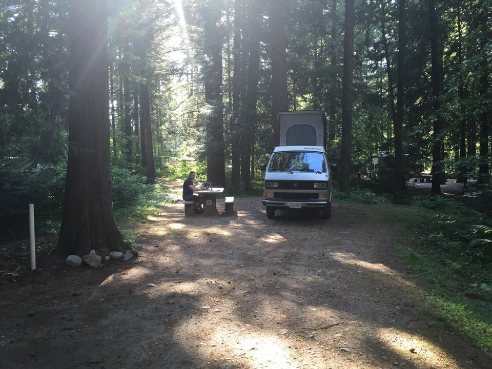 Canada - Hope - Onze spot in de avondzon