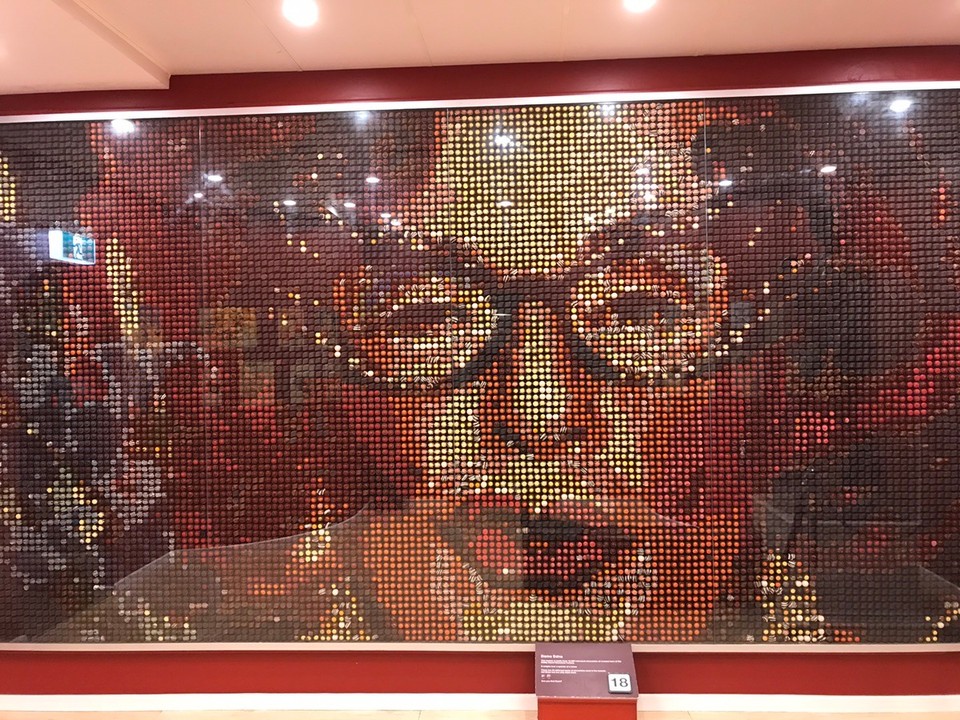 Australia - Philip Island - Dame Edna mosaic all made of chocolate 