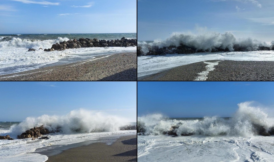 Spanien - Torre del Mar - So entwickelte sich der Sturm über den Tag.