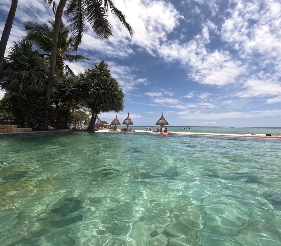 Mauritius -  - Ich hab dann mal kurz meine neue Badehose ausprobiert.