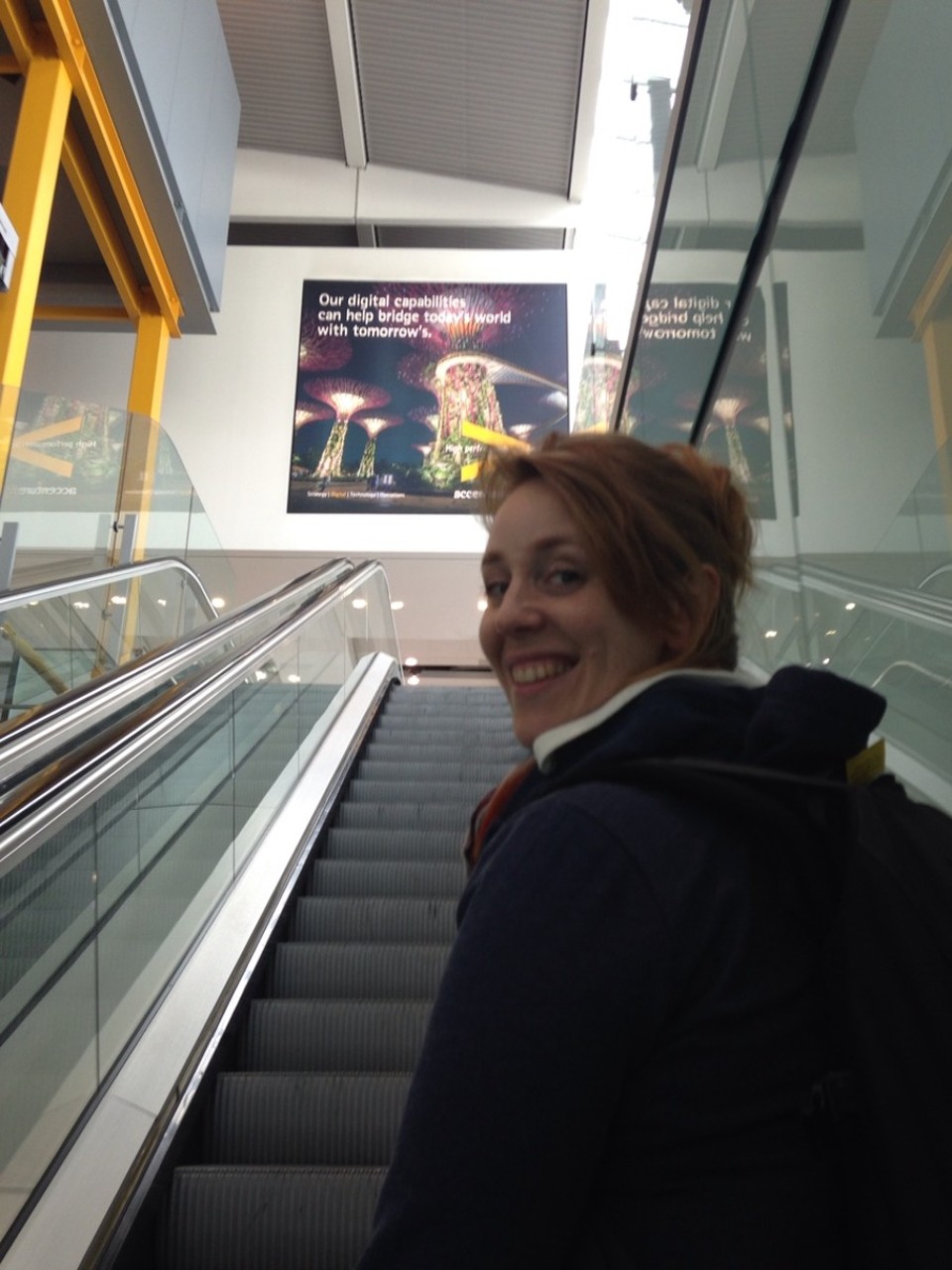 United Kingdom - Heathrow Airport - Op de roltrap