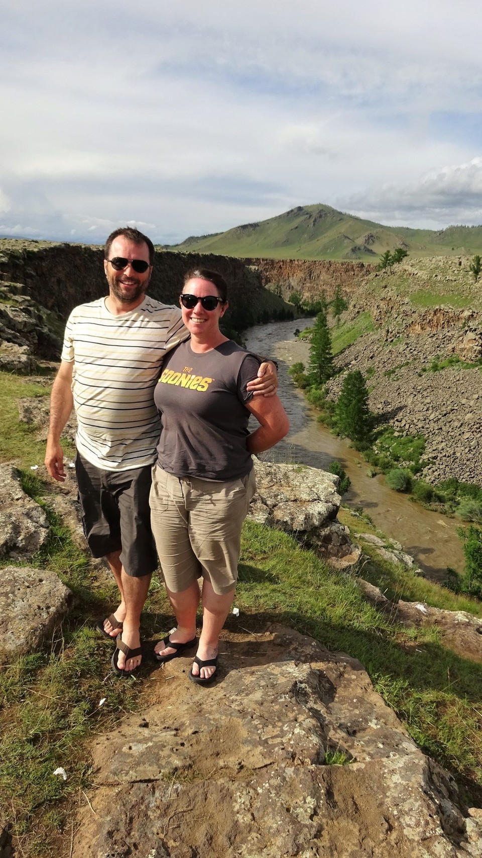 Mongolia - Khorgo Mountain - Us at another gorge