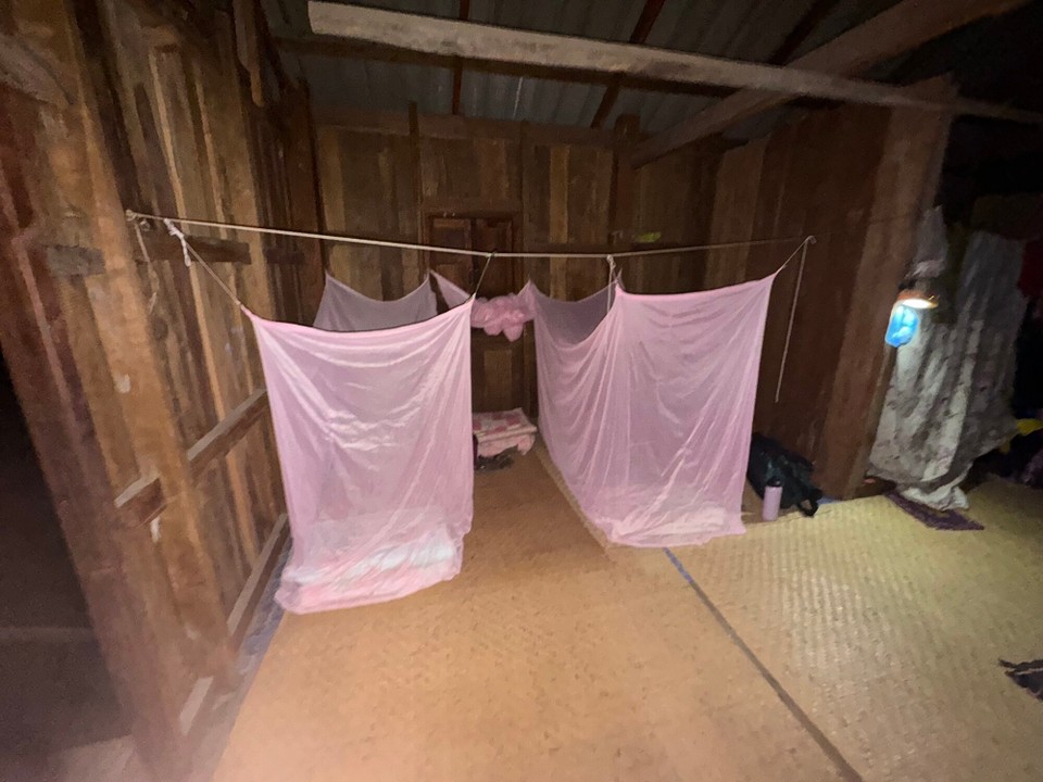 Laos - Nga - Unser Schlafzimmer bei einer Familie zuhause 